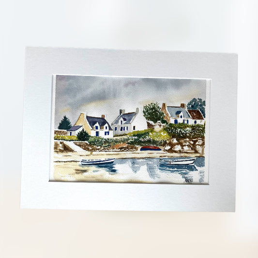 Aquarelle de bord de mer